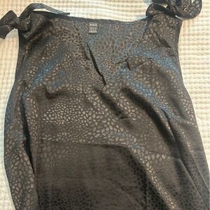 Black leopard print tank